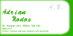 adrian modos business card