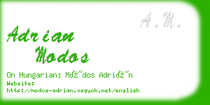 adrian modos business card